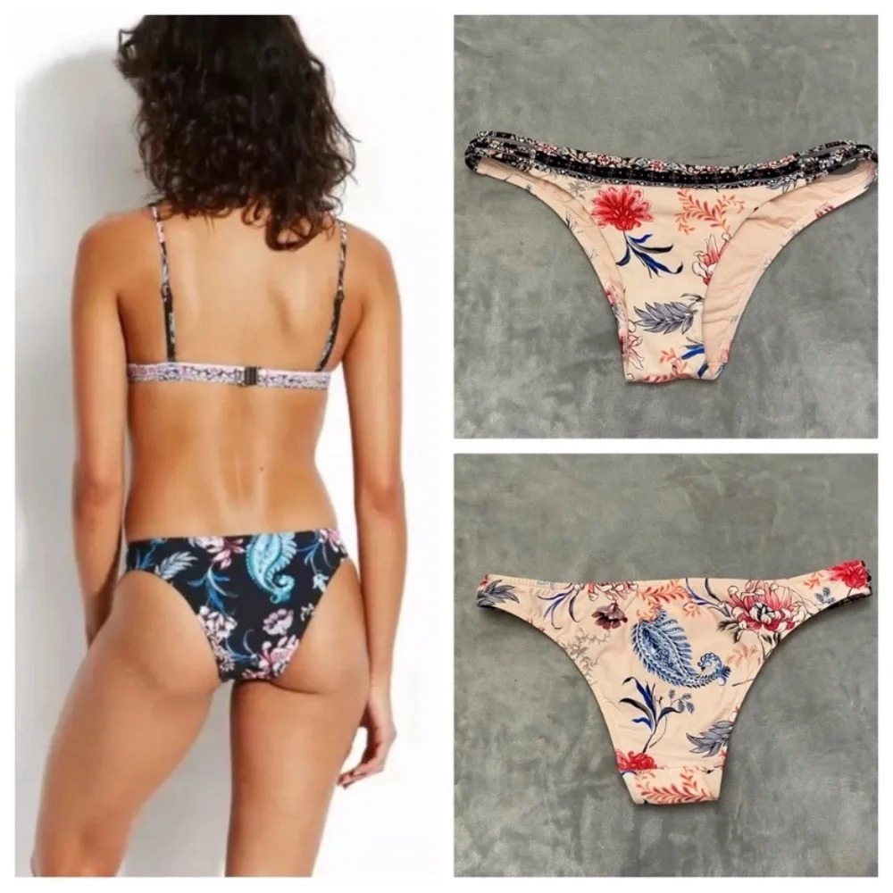 New! Seafolly water garden low rise hipster bottoms black 21628
